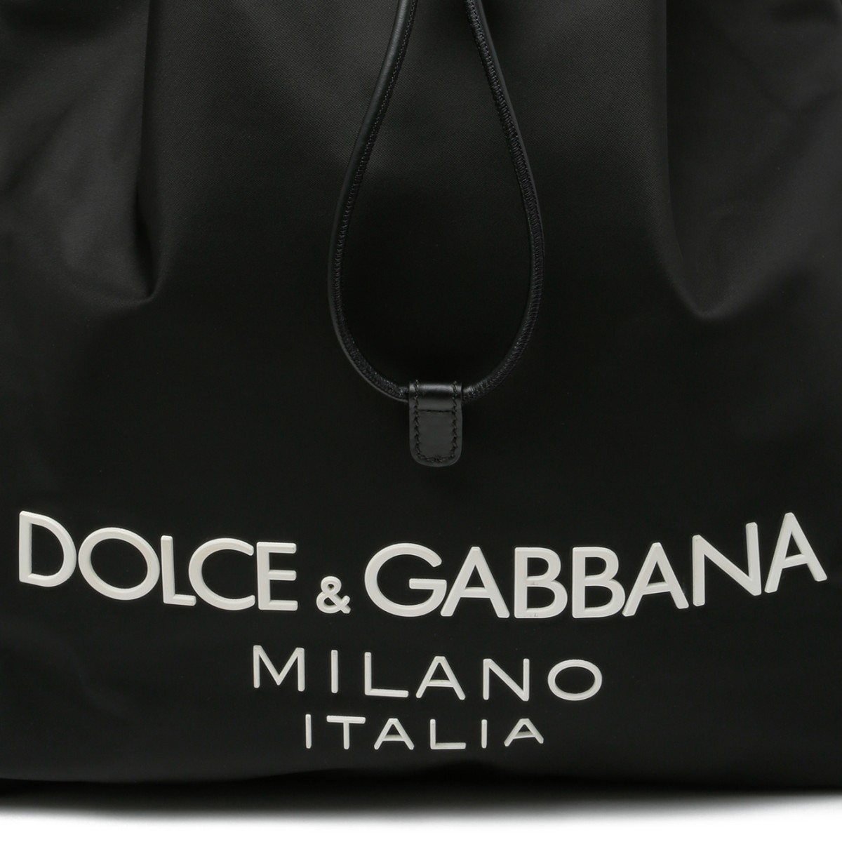 Dolce & Gabbana Black Nylon Logo Backpack.  