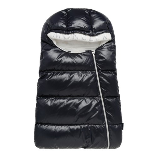 Moncler Navy Quilted Down Baby Nest.