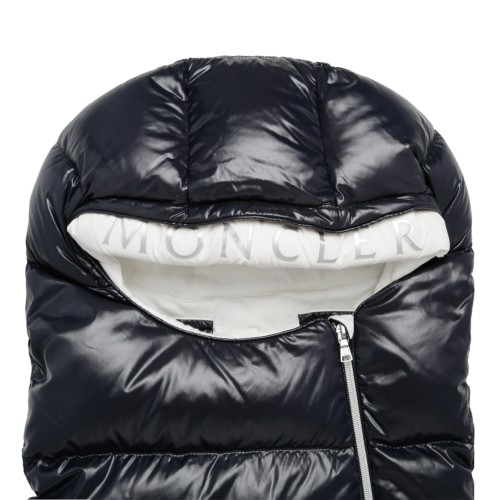 Moncler Navy Quilted Down Baby Nest.