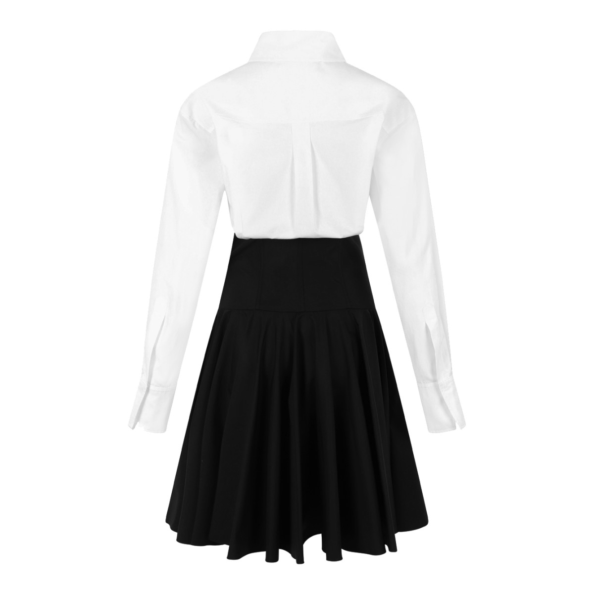 Genny Black and White Two-Tone Shirt Dress.  