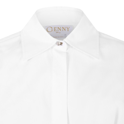 Genny Black and White Two-Tone Shirt Dress.  