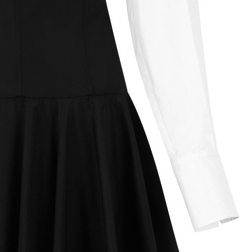 Genny Black and White Two-Tone Shirt Dress.  