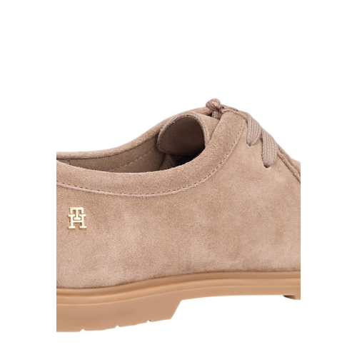Tommy Hilfiger Beige Suede Moccasin Shoes. 