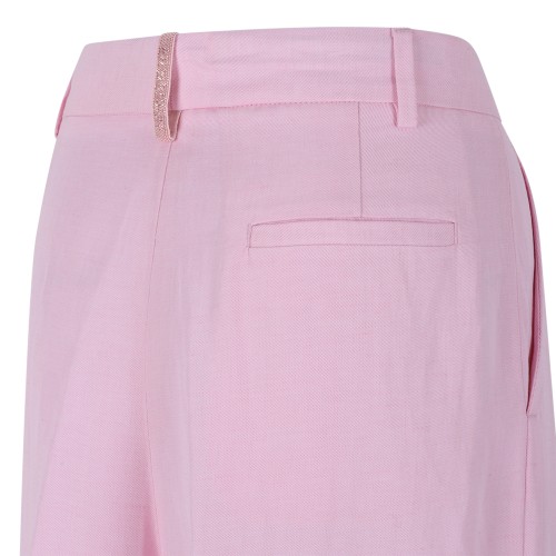 Fabiana Filippi Pink Wide-Leg Tailored Trousers.  