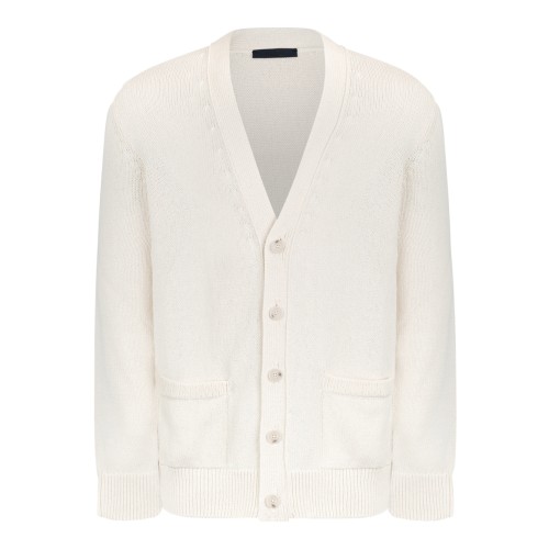 Boss x David Beckham Cream Knit Cardigan.