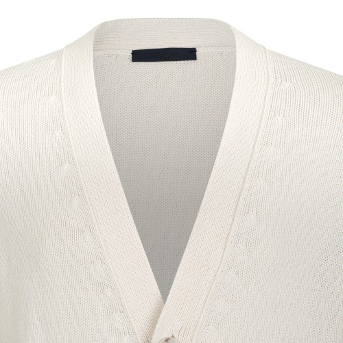 Boss x David Beckham Cream Knit Cardigan.