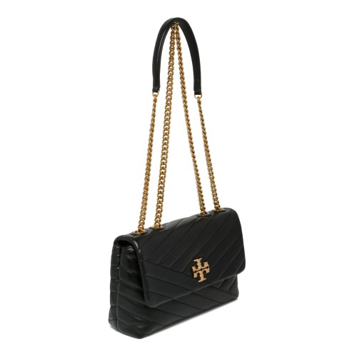 Tory Burch Black Quilted Leather Shoulder Bag.  