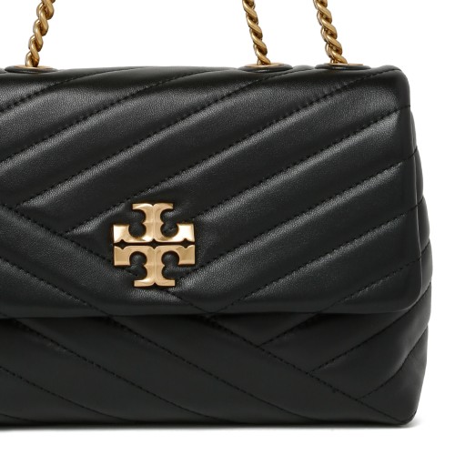Tory Burch Black Quilted Leather Shoulder Bag.  
