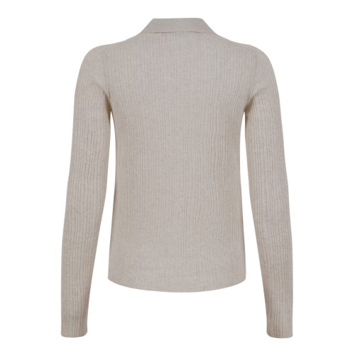 Maison Kitsun Beige Knit Cardigan with Fox Embroidery. 2