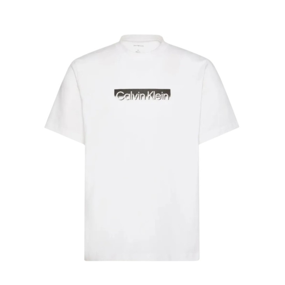 Calvin Klein White Logo Cotton T-Shirt. 