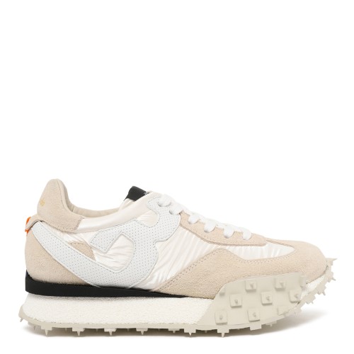 Barracuda White Studded Low-Top Sneakers.