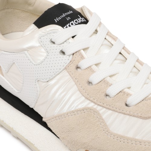 Barracuda White Studded Low-Top Sneakers.