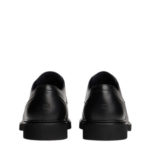 Tommy Hilfiger Black Leather Derby Shoes. 