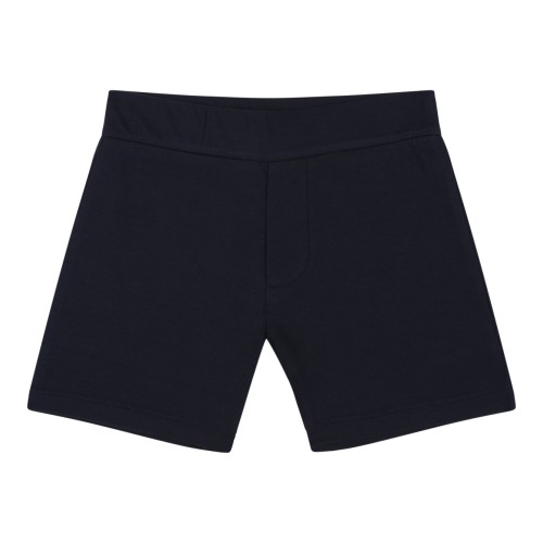 Moncler Kids Light Blue Polo and Navy Shorts Set.