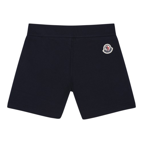 Moncler Kids Light Blue Polo and Navy Shorts Set.