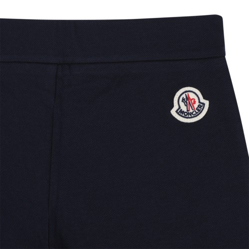 Moncler Kids Light Blue Polo and Navy Shorts Set.