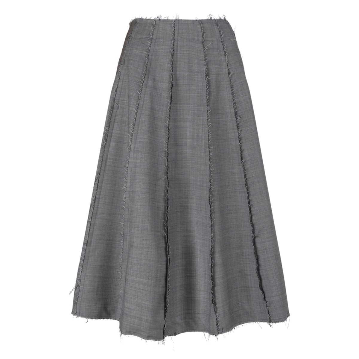 Nine In The Morning Grey Textured Maxi Skirt.