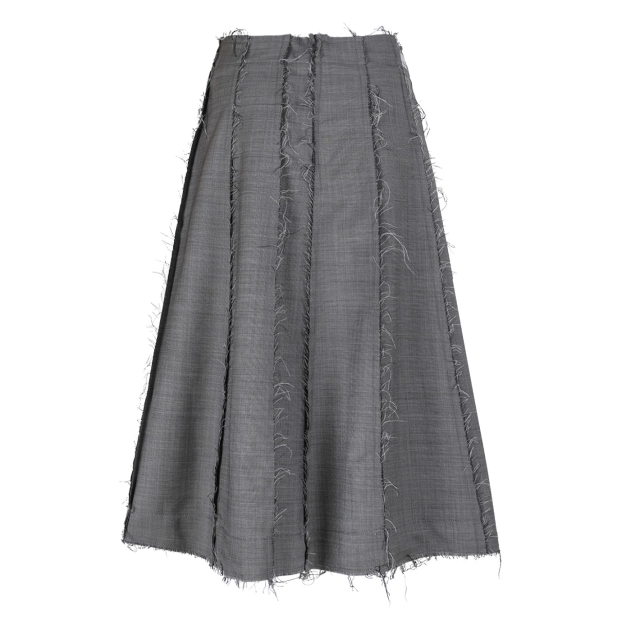 Nine In The Morning Grey Textured Maxi Skirt.