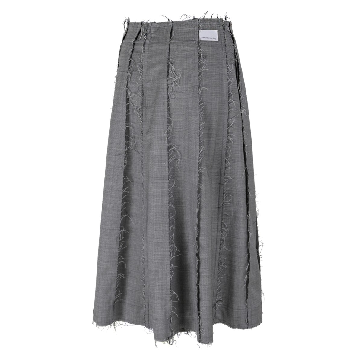 Nine In The Morning Grey Textured Maxi Skirt.