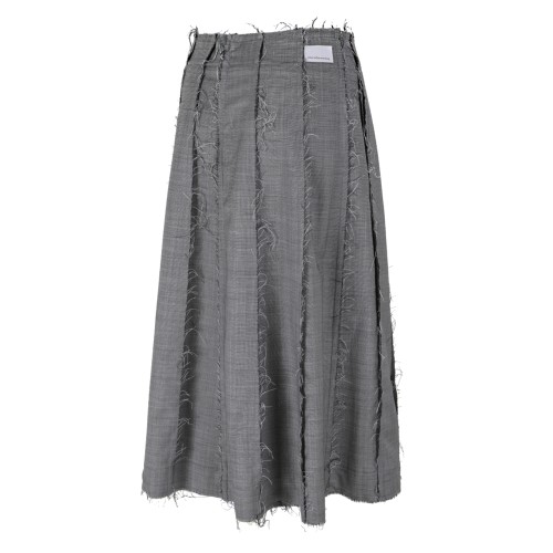 Nine In The Morning Grey Textured Maxi Skirt.