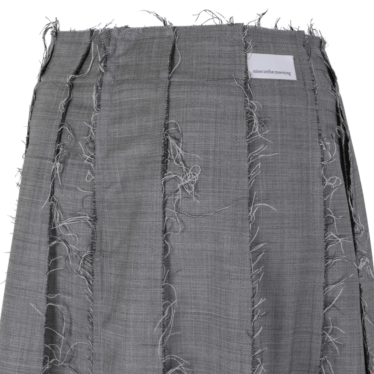 Nine In The Morning Grey Textured Maxi Skirt.