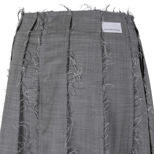 Nine In The Morning Grey Textured Maxi Skirt.
