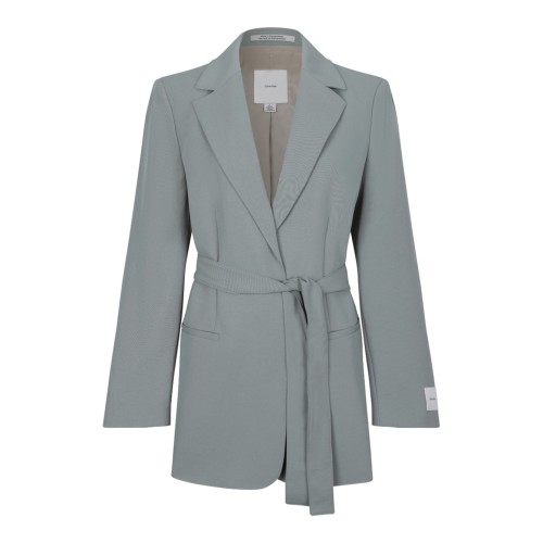 Calvin Klein Beige Tailored Single-Breasted Blazer.