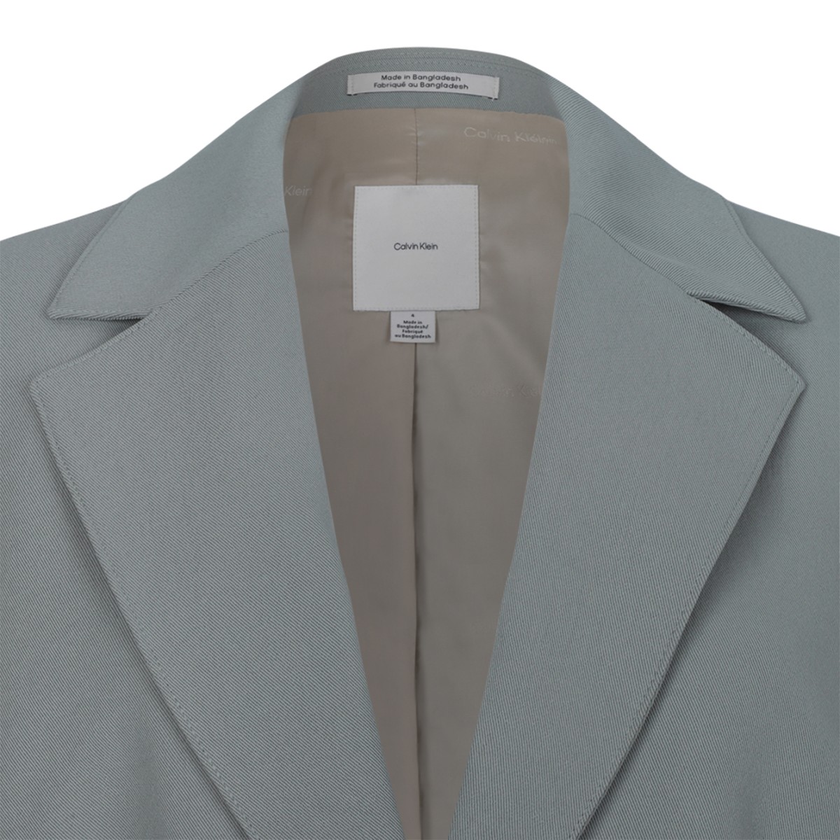 Calvin Klein Beige Tailored Single-Breasted Blazer.