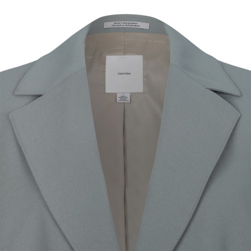 Calvin Klein Beige Tailored Single-Breasted Blazer.