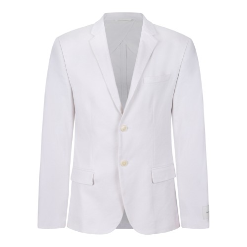 Calvin Klein Beige Linen Tailored Blazer.