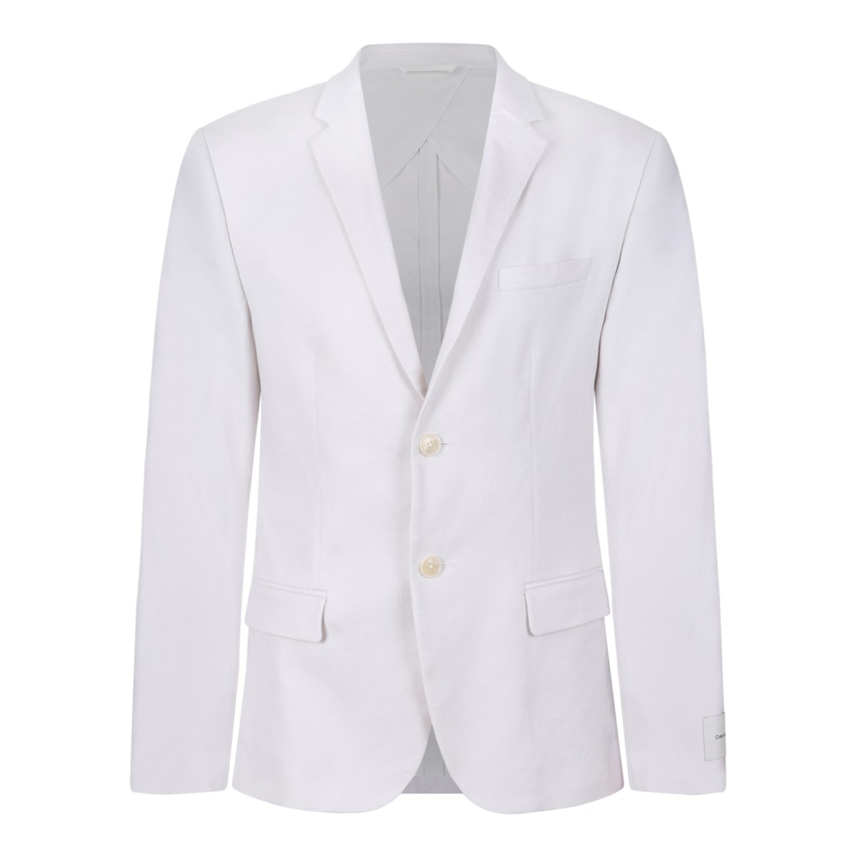 Calvin Klein Beige Linen Tailored Blazer.