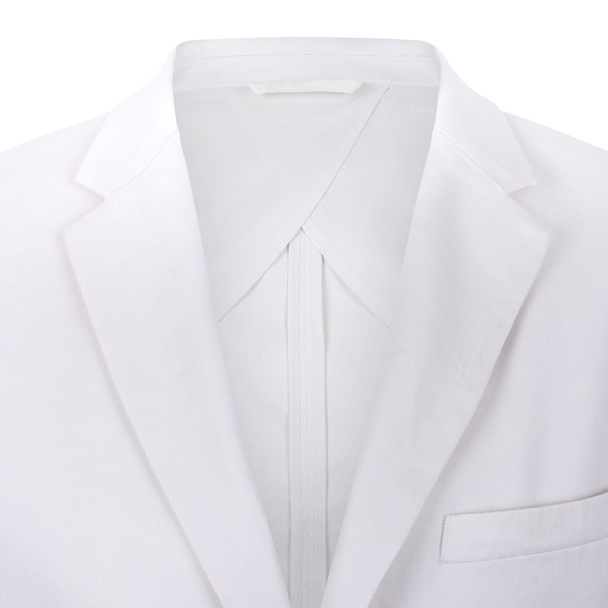 Calvin Klein Beige Linen Tailored Blazer.