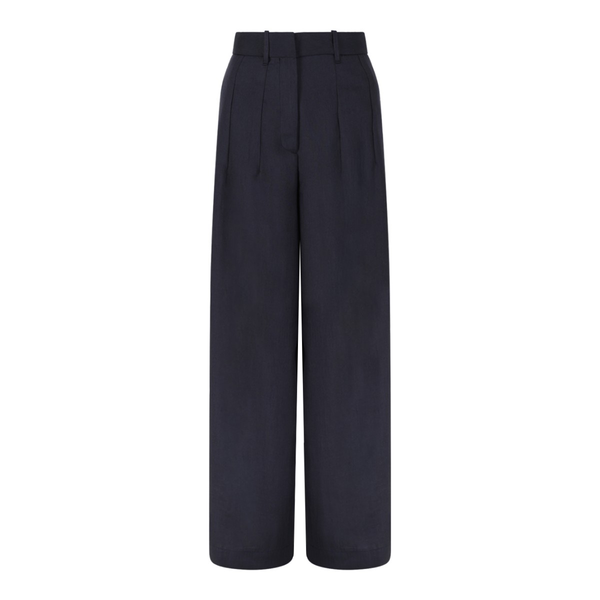 Nine In The Morning Navy Tailored Wide-Leg Trousers.