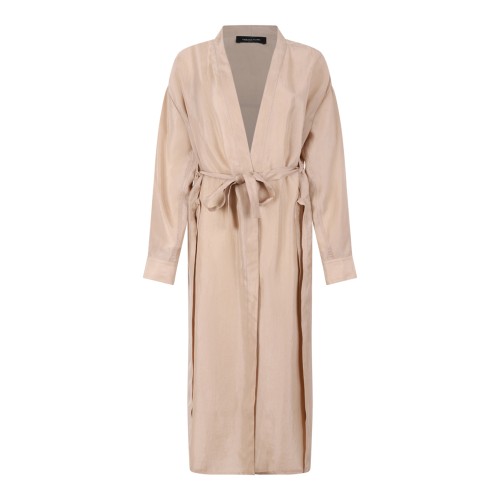 Fabiana Filippi Beige Linen Belted Long Dress. 