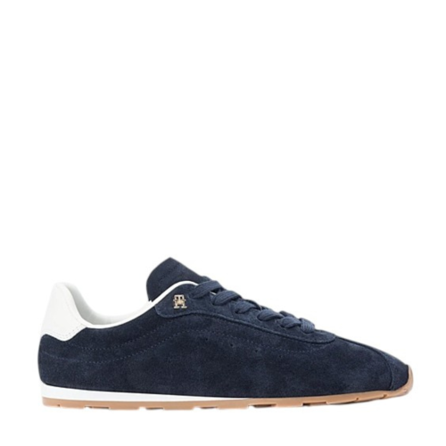 Tommy Hilfiger Navy Suede Low-Profile Sneakers.  