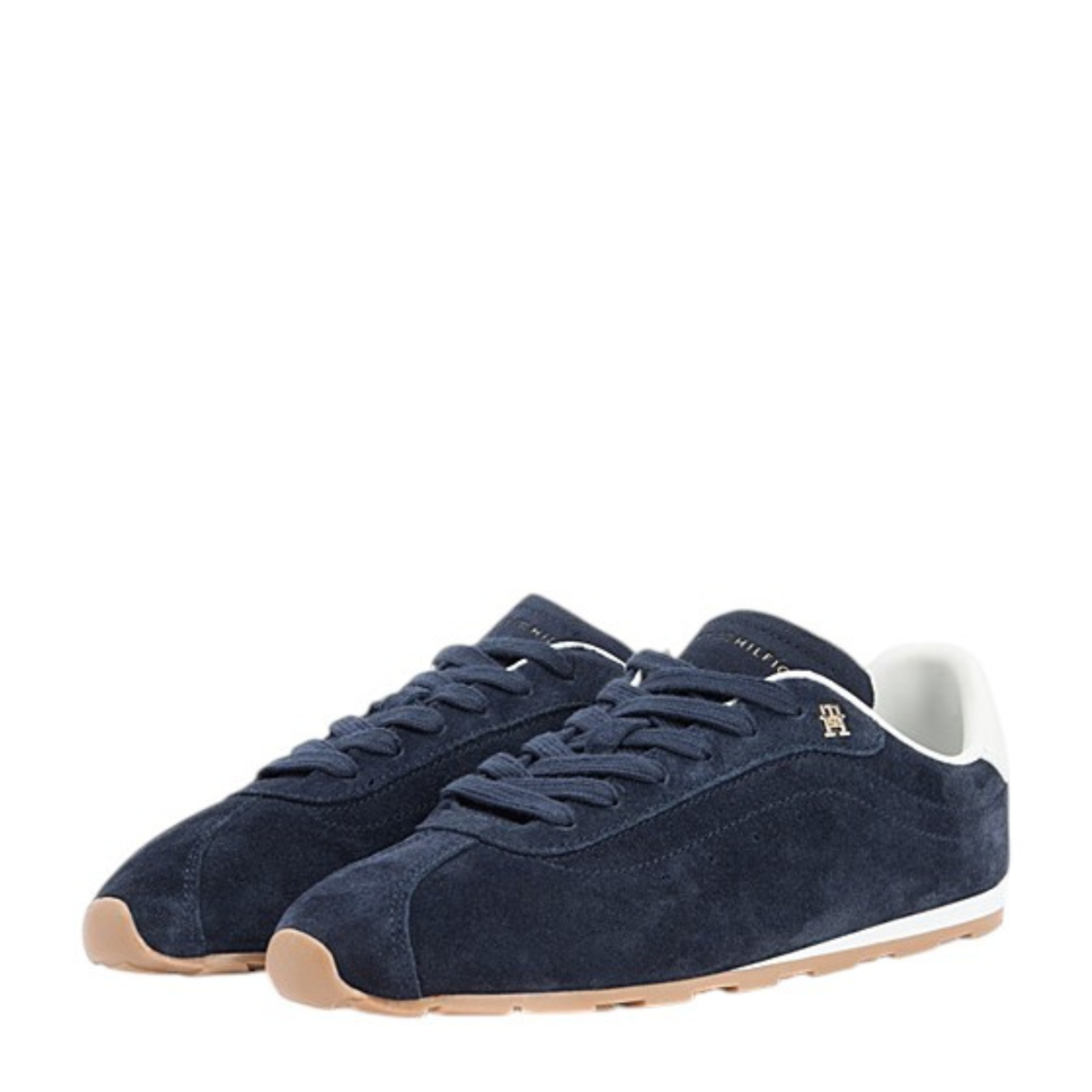Tommy Hilfiger Navy Suede Low-Profile Sneakers.  