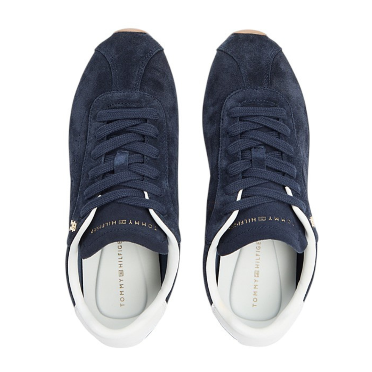 Tommy Hilfiger Navy Suede Low-Profile Sneakers.  