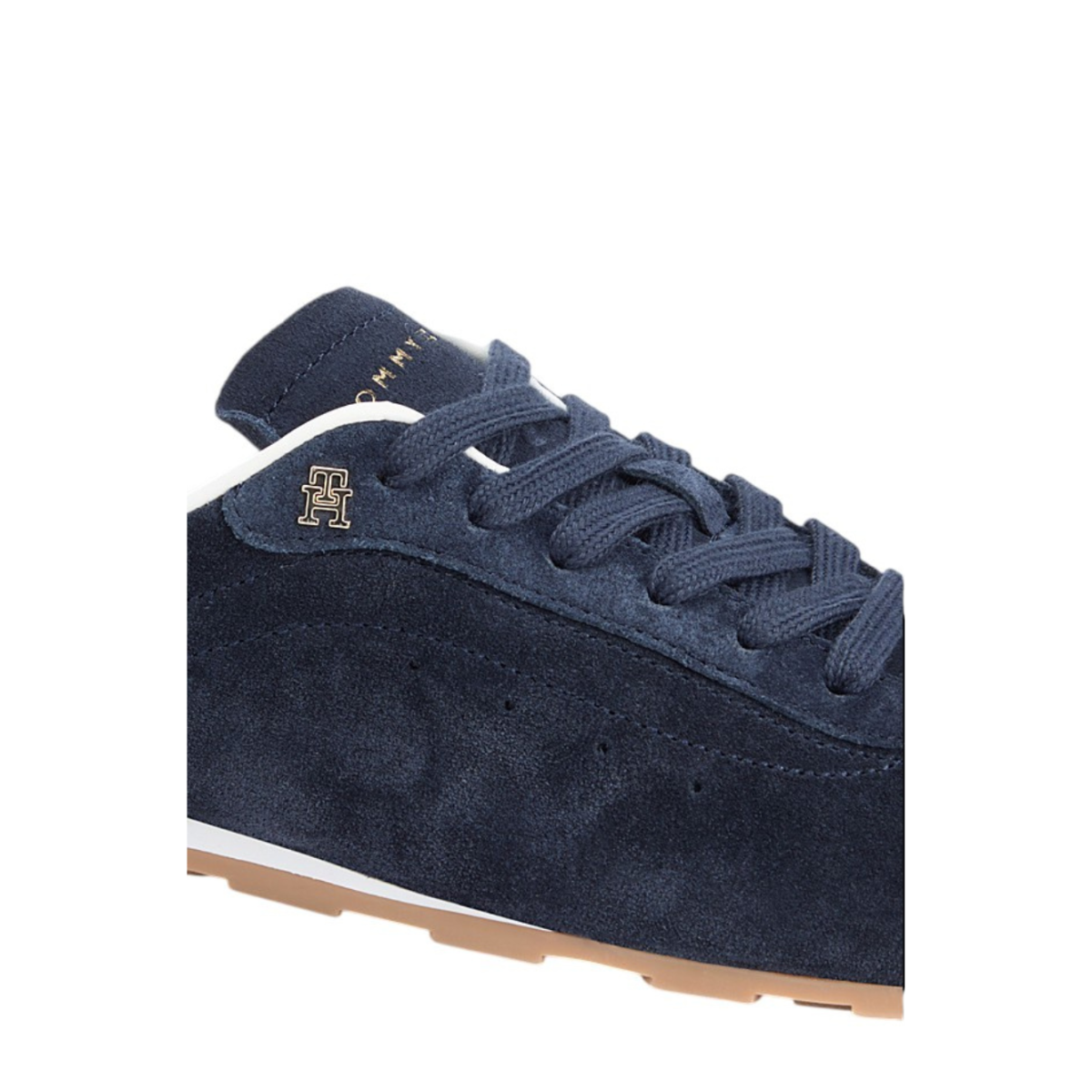 Tommy Hilfiger Navy Suede Low-Profile Sneakers.  
