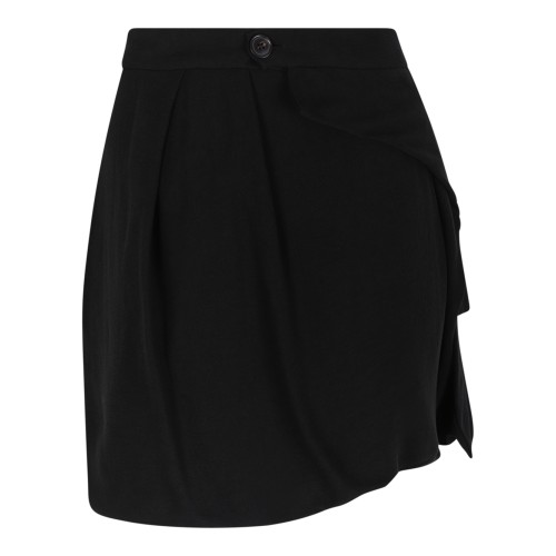 Vivienne Westwood Black Draped Mini Skirt. 2