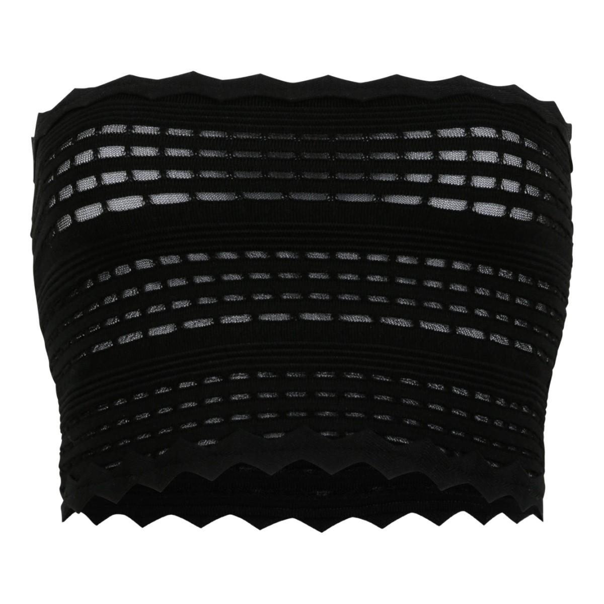 Genny Black Crochet Strapless Top.  