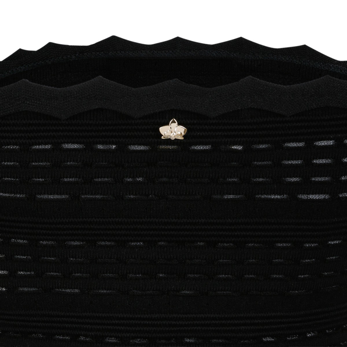 Genny Black Crochet Strapless Top.  