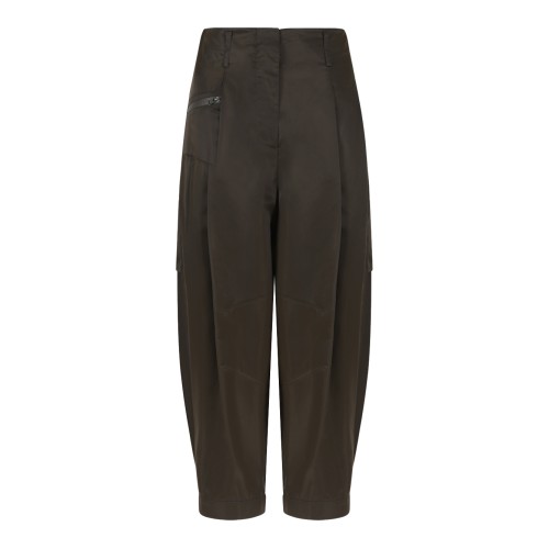 .Hui Milano Brown Draped Cargo Trousers.