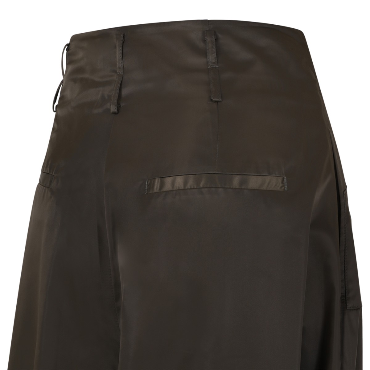 .Hui Milano Brown Draped Cargo Trousers.