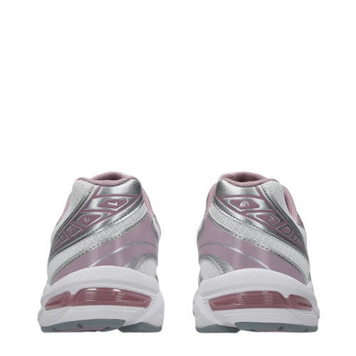 Asics White and Pink Technical Running Sneakers.