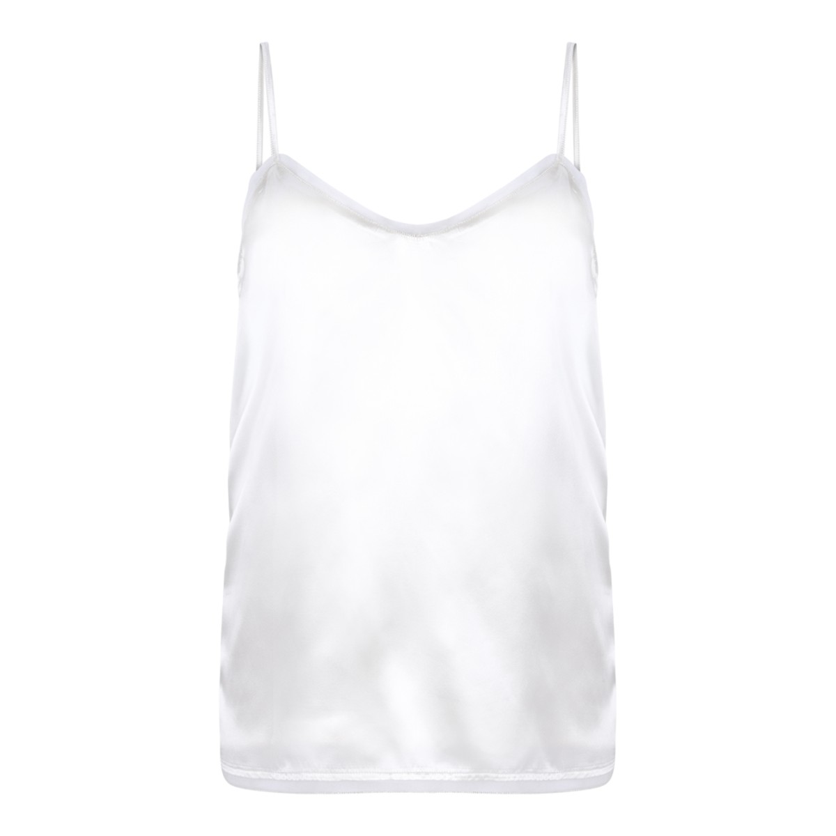 Fabiana Filippi Silver Satin Camisole Top. 
