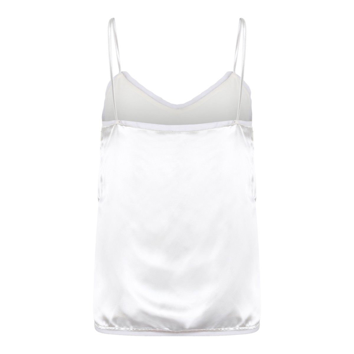 Fabiana Filippi Silver Satin Camisole Top. 