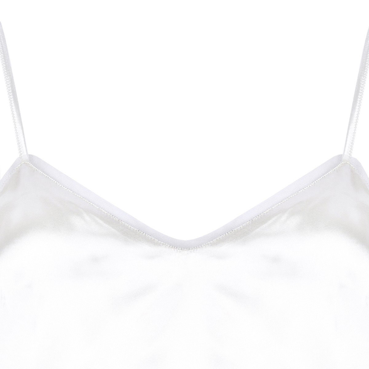 Fabiana Filippi Silver Satin Camisole Top. 