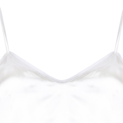 Fabiana Filippi Silver Satin Camisole Top. 