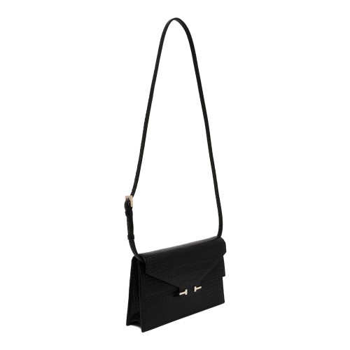 Tom Ford Black Croc-Embossed Leather Clutch.