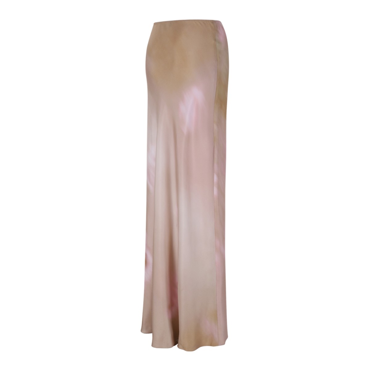 Fabiana Filippi Blush Pink Floral Satin Maxi Skirt.